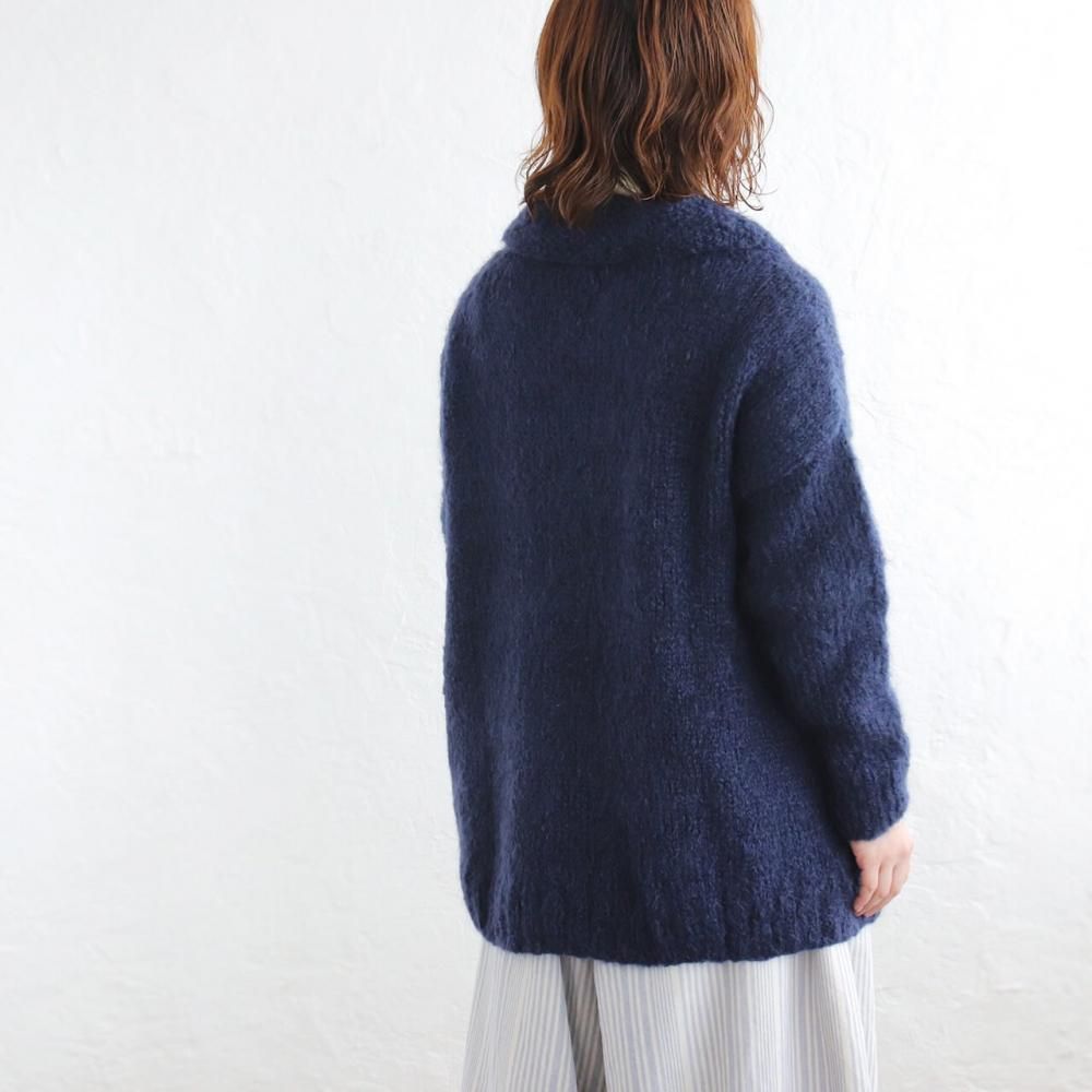 極美品】ネミカモヘア混ジャケットカーディガンアウター大きいサイズ13