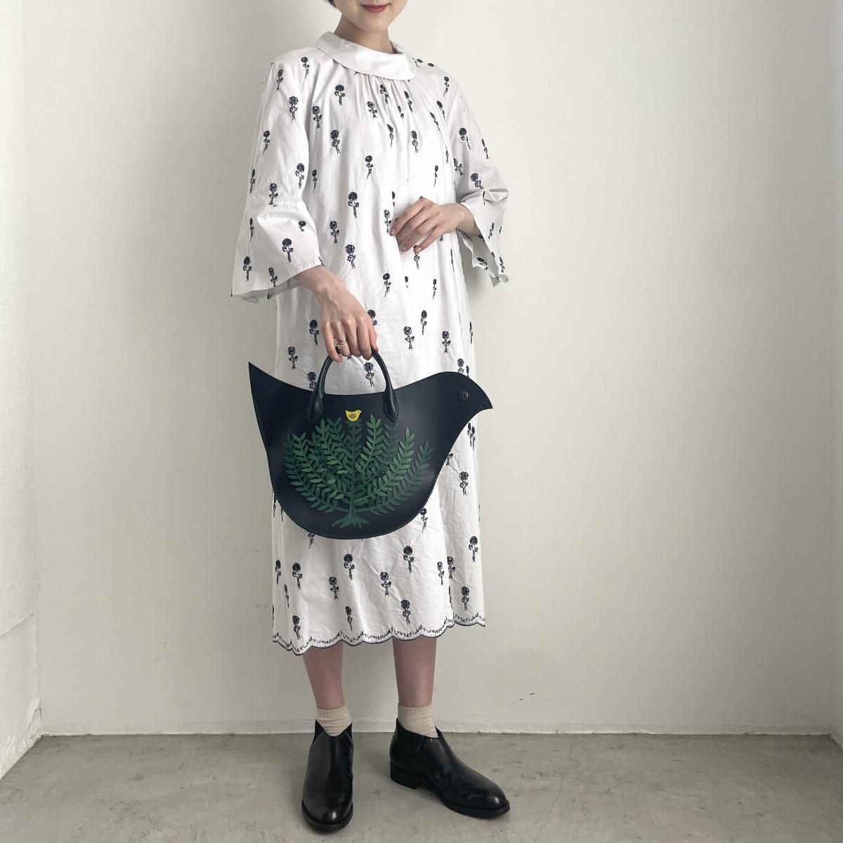 mina perhonen etude(エチュード)コットンシルクワンピース/WA3547*OP