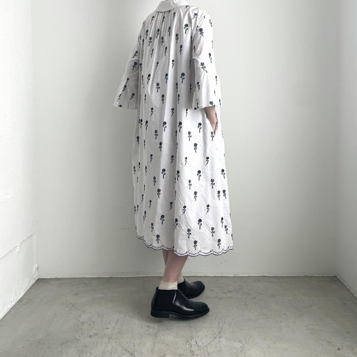 mina perhonen etude(エチュード)コットンシルクワンピース/WA3547*OP