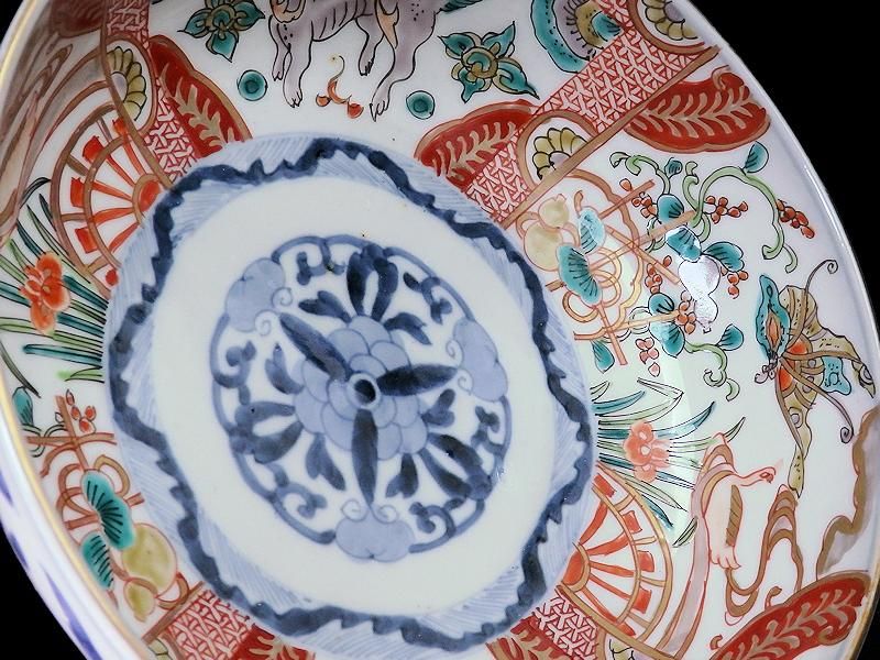 佐賀 伊万里焼 古伊万里色絵花鳥紋図鶴首徳利（江戸末期） 佐賀 伊万里