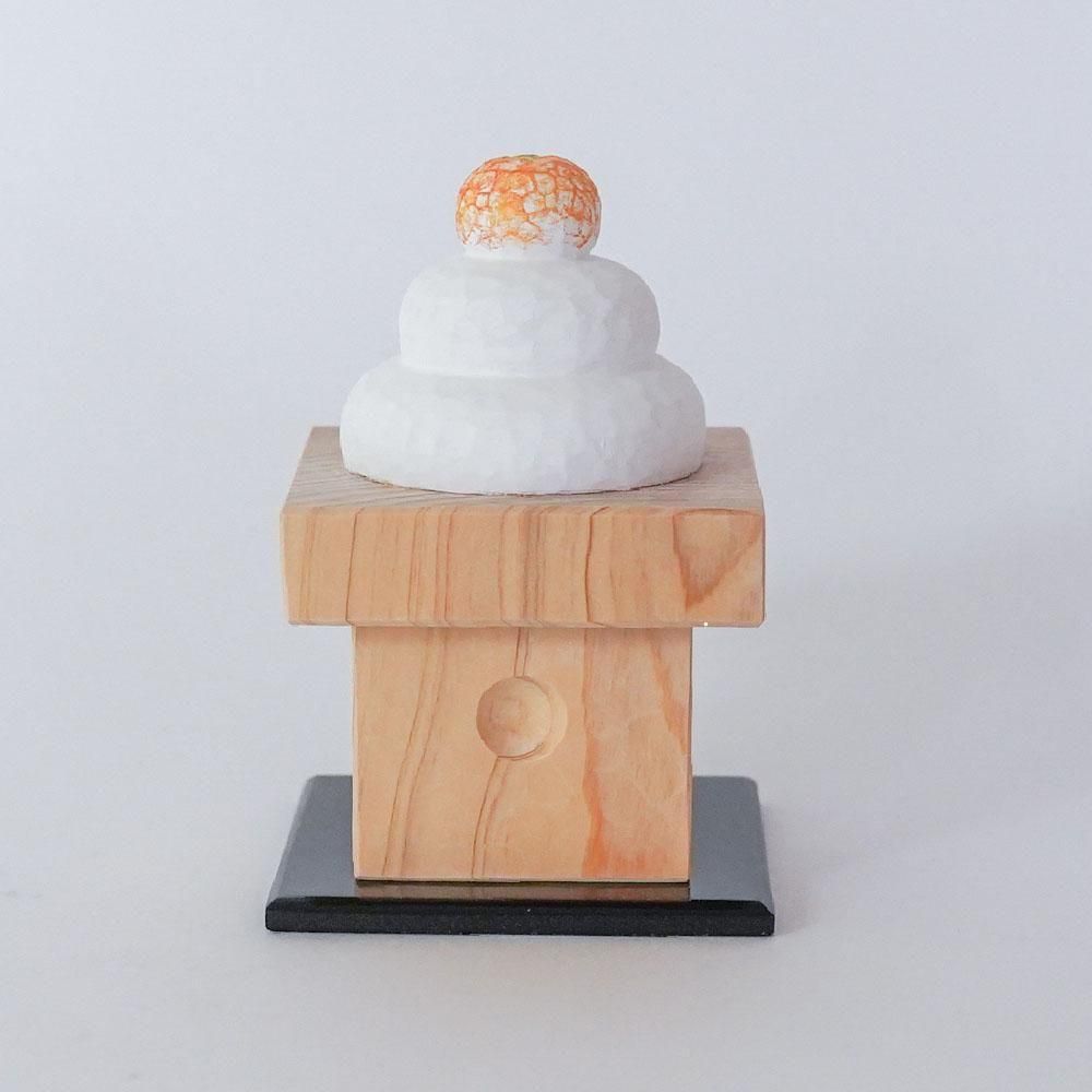 鈴木彫刻所】木彫りの鏡餅（S・Mサイズ） - SAVA!STORE