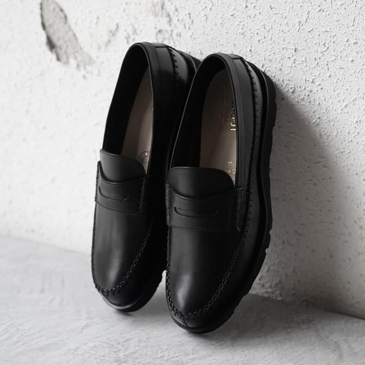 マルボー Marbot 25ss サイドスティッチングローファー レザーシューズ