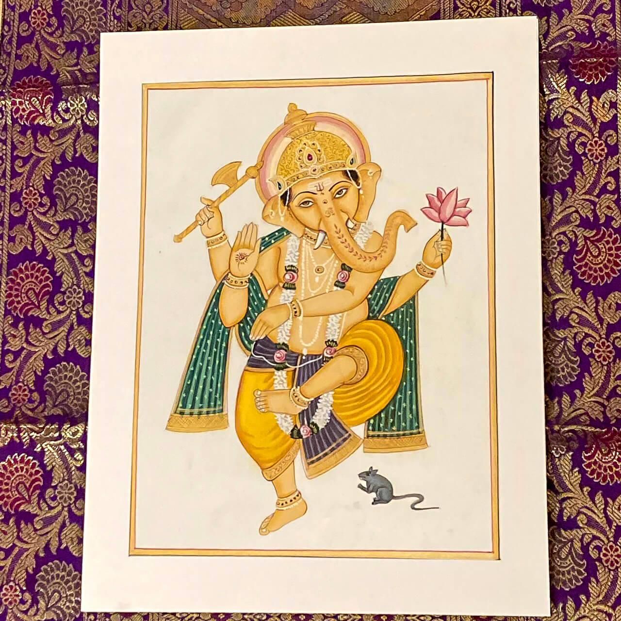 ガネーシャの絵画 作者Ray 額入れ ガネーシャの絵画 作者Ray 額入れ