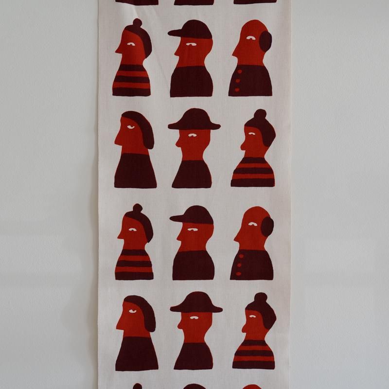 柚木沙弥郎 / 小巾布 「6人」 シルクスクリーン（手捺染） - RHINES