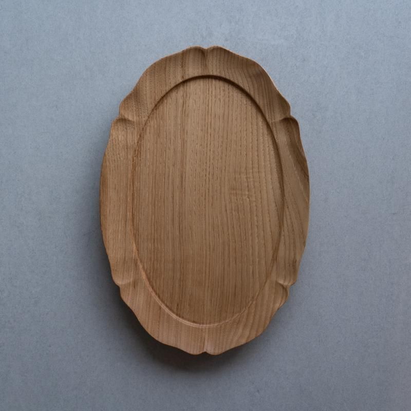 森田孝久 / 輪花オーバル皿 栗 - RHINES