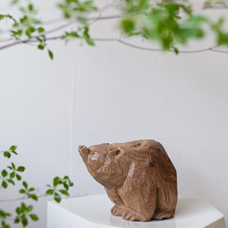 吉田マホガニー（翆帆） / 木彫り熊 01 - MILK - RHINES