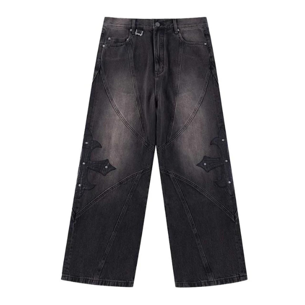 SUPPLIER (サプライヤー)｜クロスレザーパッチバギーデニムパンツ