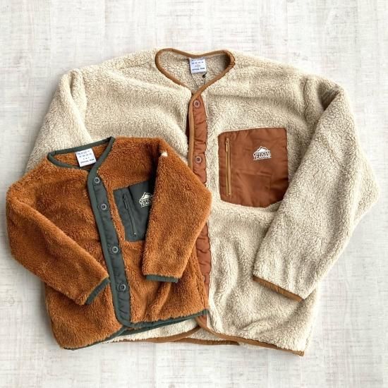 再値下げ〉キッズ【OFFICIAL TEAM】ボアフリース ノーカラージャケット