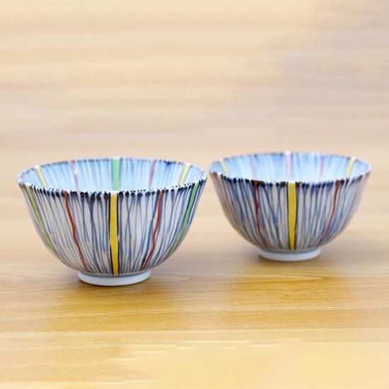 染錦麦わら手面取茶碗 - 有田焼窯元 そうた窯