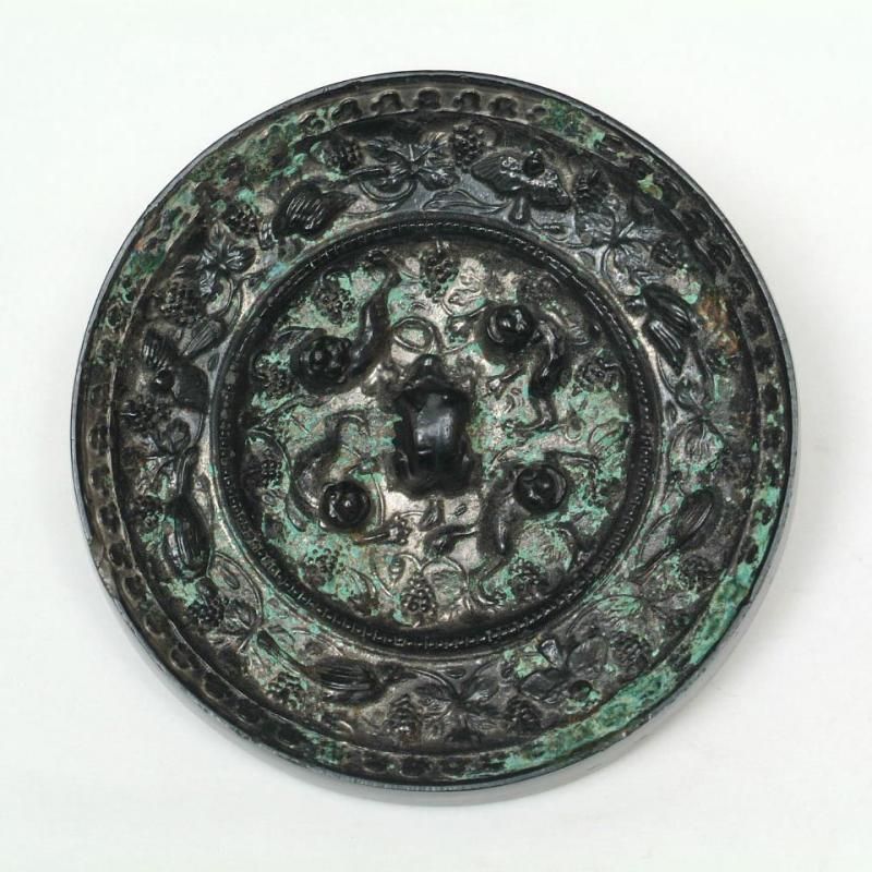 古玩 (唐) 海獣葡萄鏡 黒鏡 - 書道用具専門店 西本皆文堂 オンライン