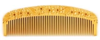 彫解櫛3寸5分（梅） さつまつげ - つげ櫛工房 辻忠商店 オンライン