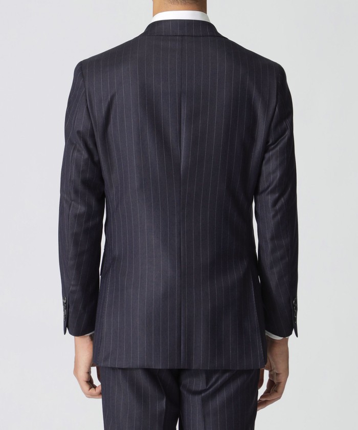 BAKER MODEL」ウール・シルク・カシミヤ三者混ピンストライプ柄スーツ