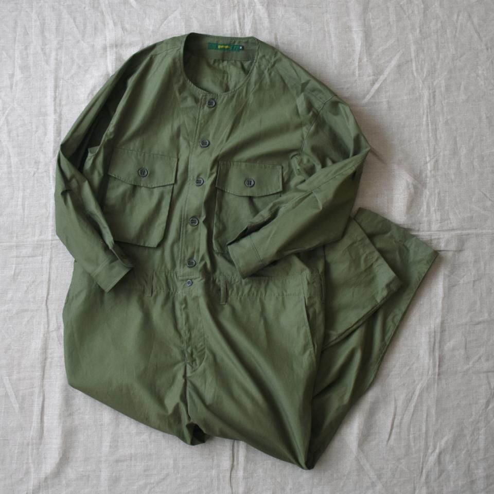 gorouta（ゴロウタ）M25 JUMPSUIT オリーブ（C/Lバックサテン）