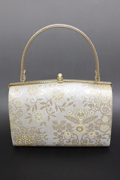 G-1364】佐賀錦 フォーマル草履・バッグセット 欧風花唐草文 Mサイズ