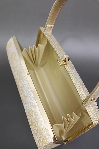 G-1364】佐賀錦 フォーマル草履・バッグセット 欧風花唐草文 Mサイズ