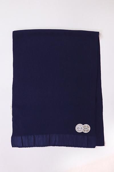 R-98】正絹 縮緬無地帯揚げ 濃い青褐色 - 銀座きもの青木｜長く大切に