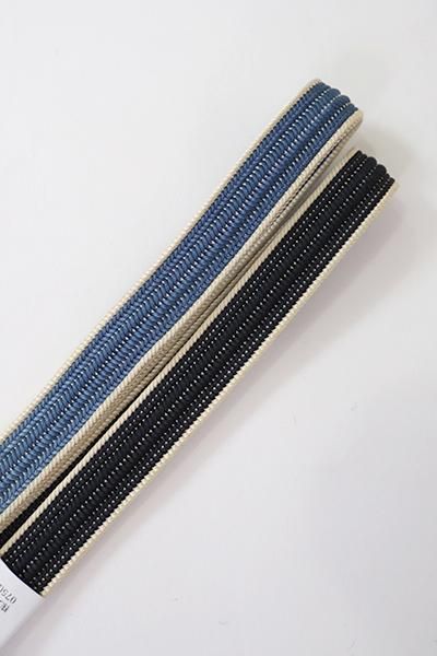 J-2240】京都衿秀 帯締め 綾竹組 濡羽色×青藍色 二色暈かし - 銀座