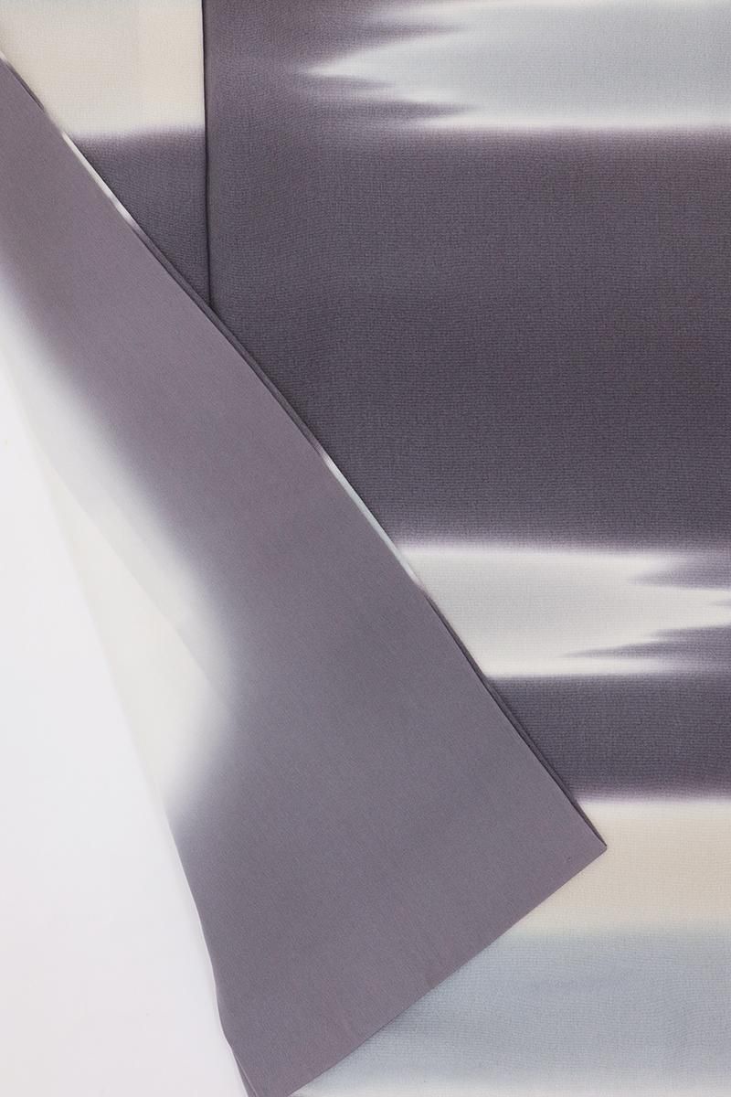 銀座【D-3627】清染居製 小紋 紫色系 霞文（落款入）:身丈163/裄67.5