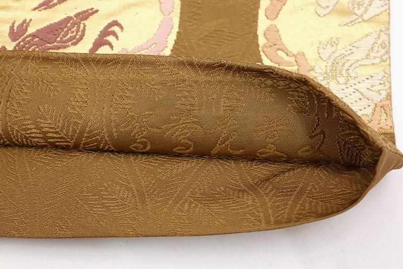 銀座【L-7836】袋帯 茶色系 鴛鴦花菱文 - 銀座きもの青木｜長く大切に