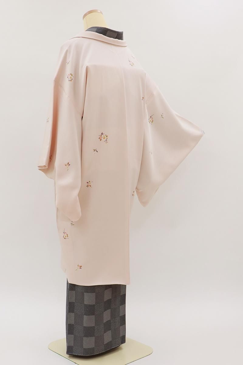 銀座【E-2173】羽織 ピンク系 桜の図（反端付） :身丈100/裄68 - 銀座
