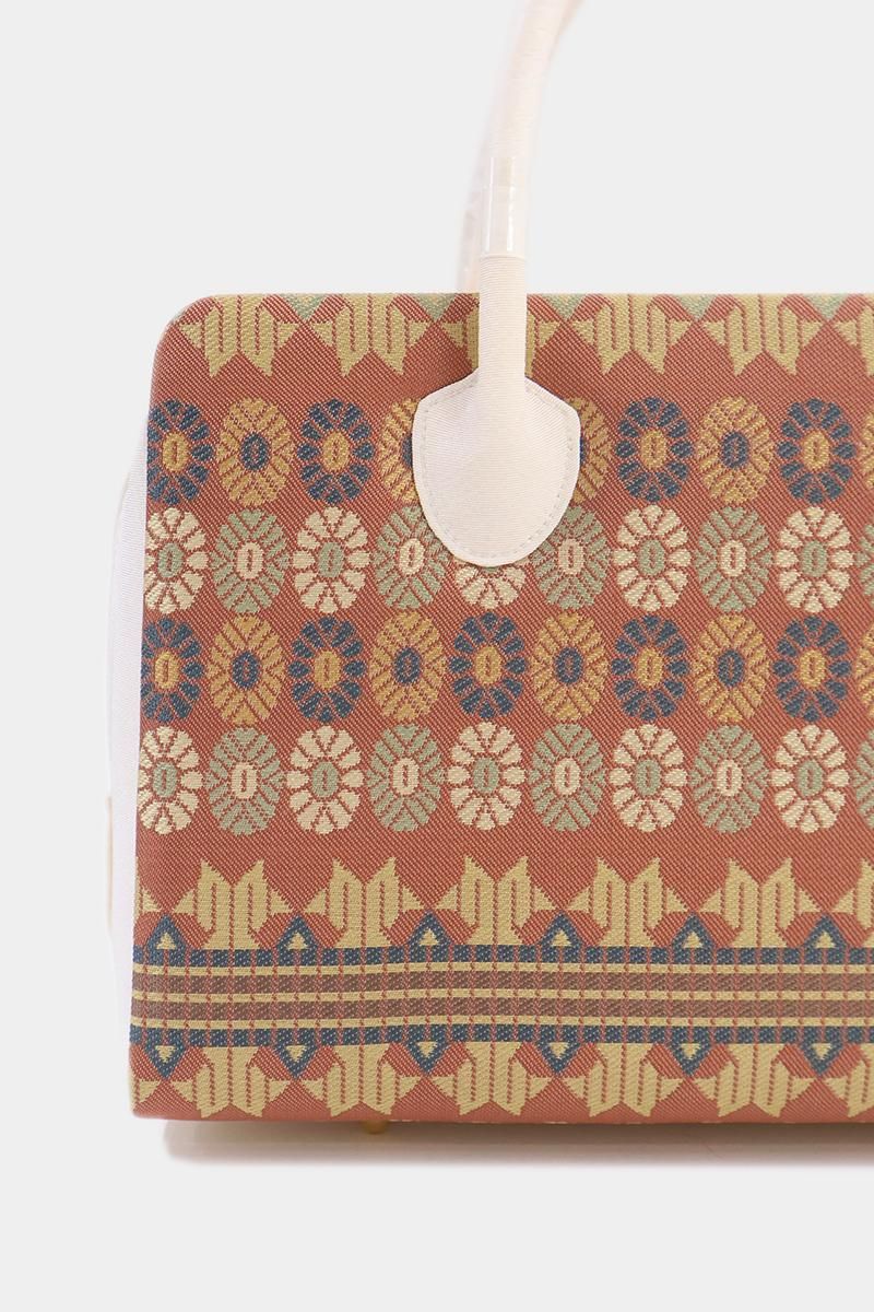 G-3419】利休バッグ 浅緋色 いちご錦文 - 銀座きもの青木｜長く大切に