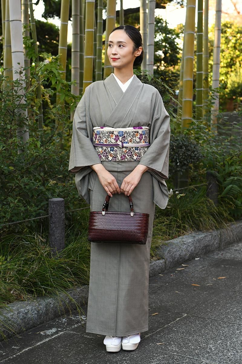 専用 M5-5 モク結城紬 アンサンブル反物 とM10-12夏物 紋絽 色無地