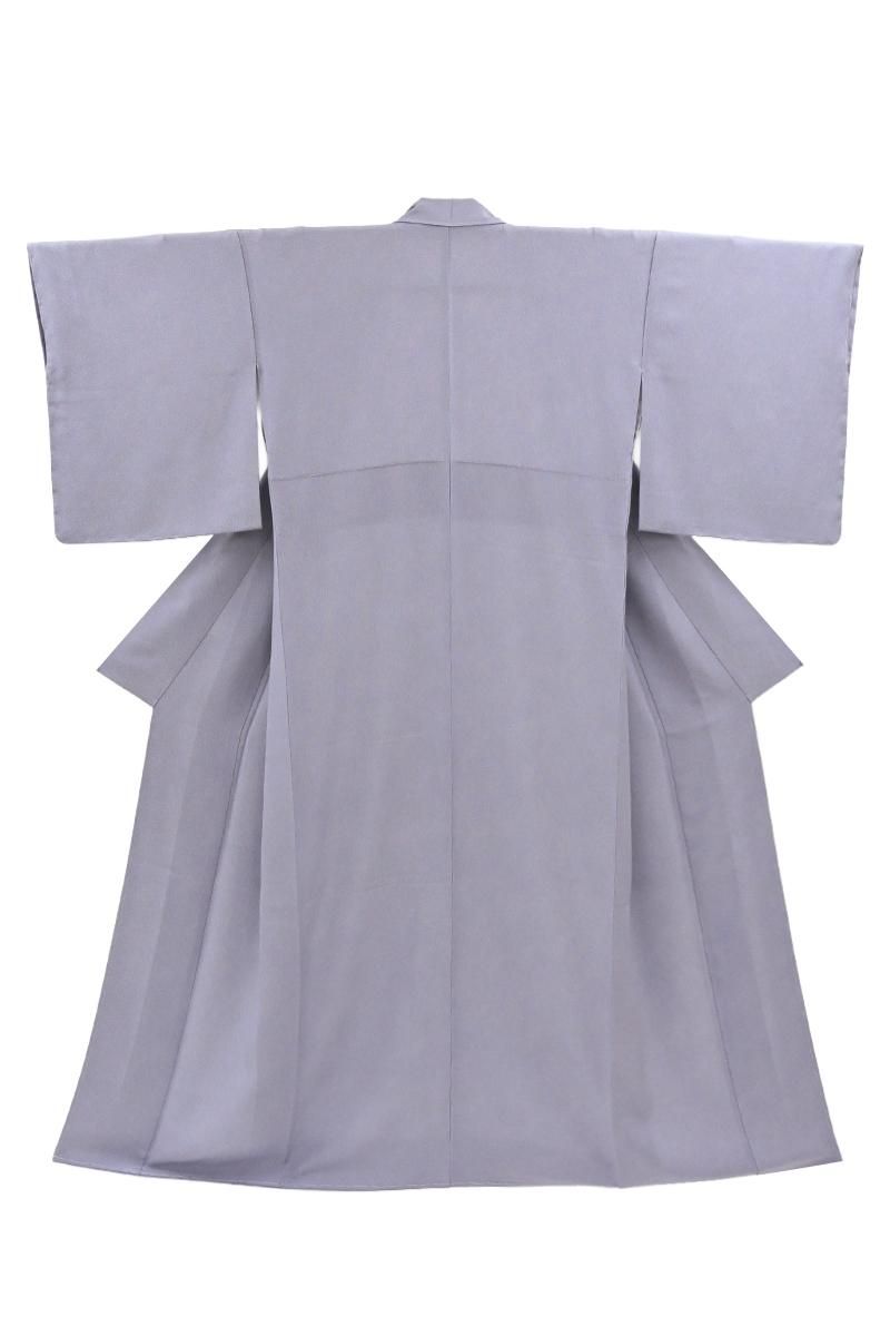 銀座【C-3432】江戸小紋 藤鼠色 鮫文（反端付）（N）:身丈165/裄70