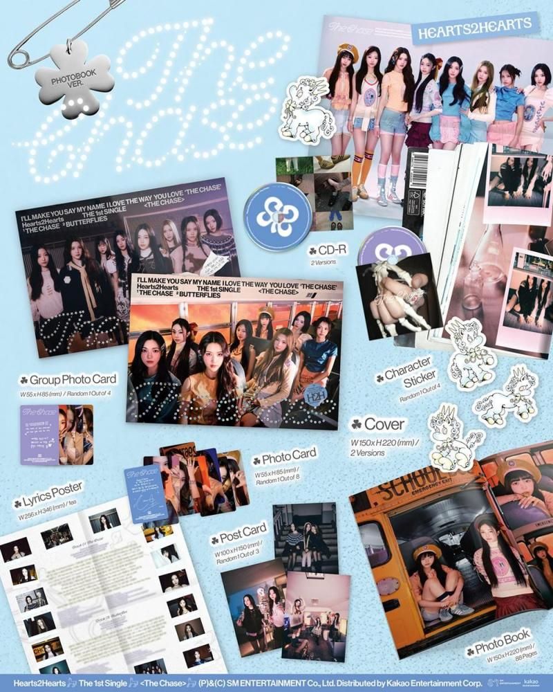 Hearts2Hearts - The Chase / 1st Single Album (Photo Book Ver.) 2種