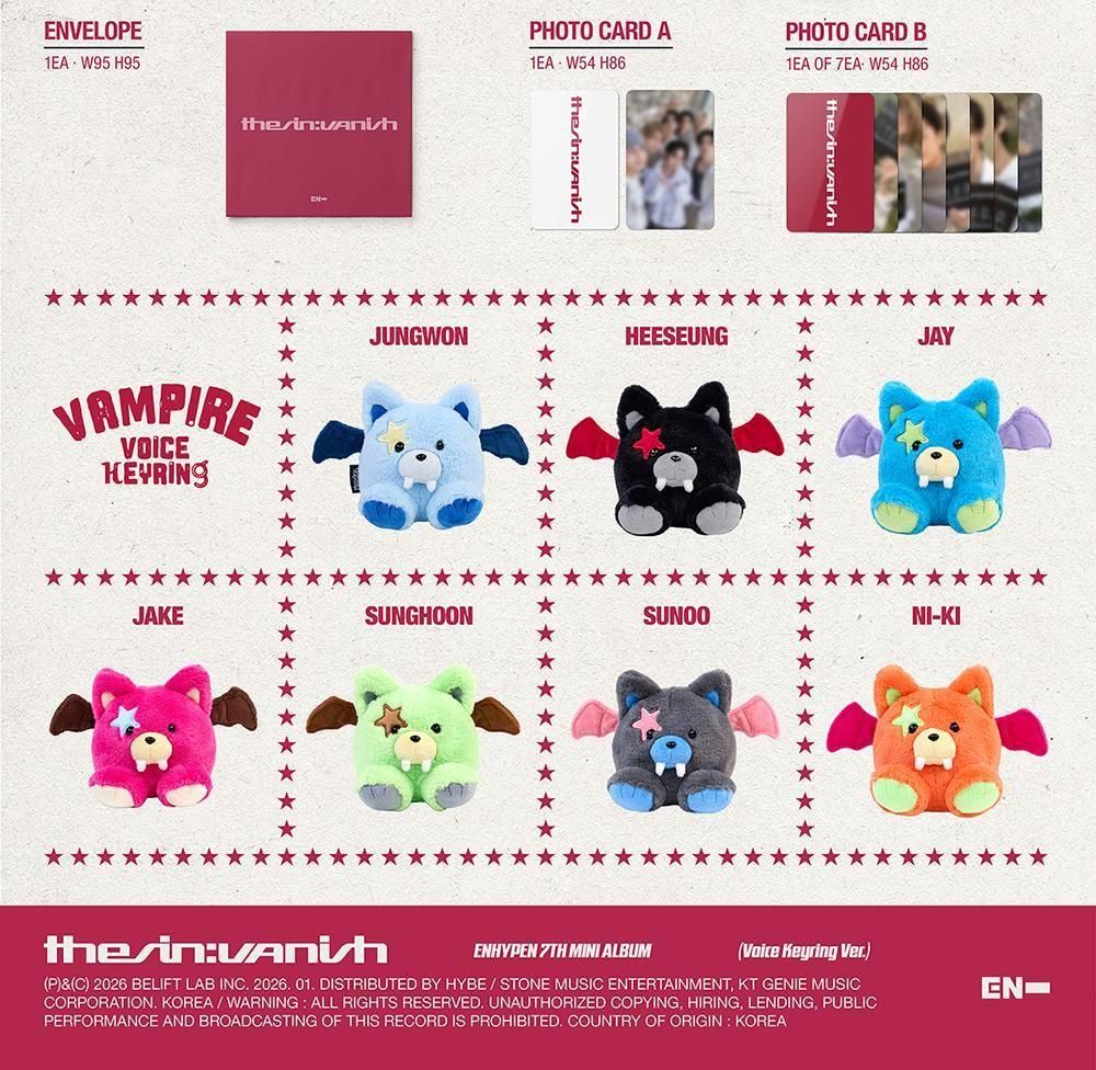 ENHYPEN - THE SIN : VANISH / 7th Mini Album (Voice Keyring Ver