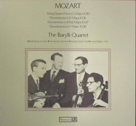 LPレコード バリリ四重奏団 / ウィーン・コンツェルトハウス四重奏団