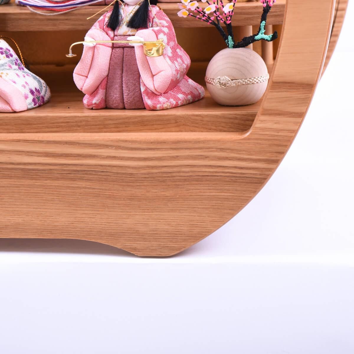 木目込人形 桃山雛 五人飾り タモ丸ケース 木村一秀