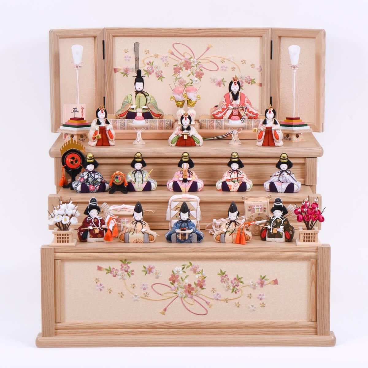 木目込人形 十五人飾り | 平安雛 - 雛人形・五月人形・羽子板・破魔弓