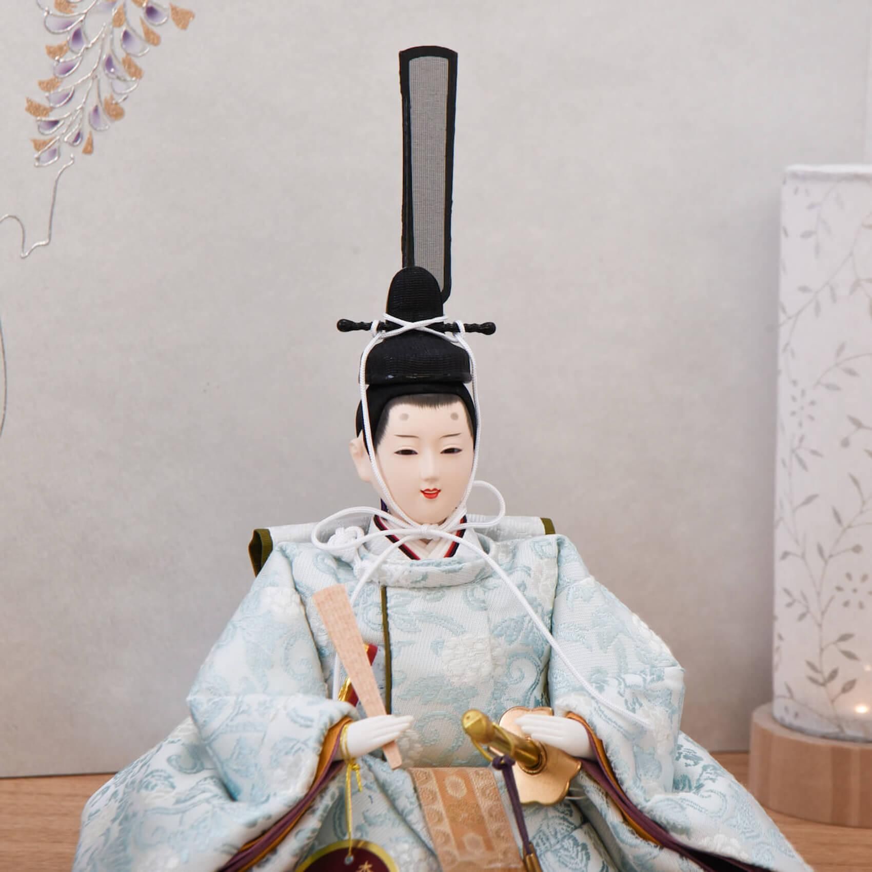 ひな人形 芥子 西陣織正絹錦 モダン ドライフラワー