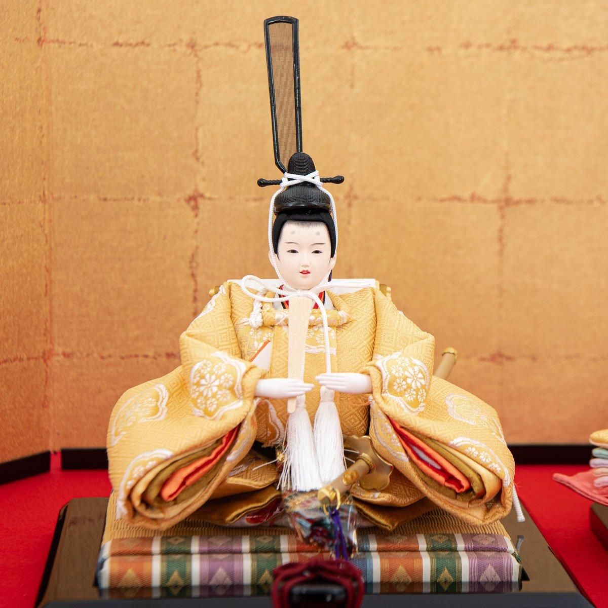 ひな人形 京十一番 親王飾り 金屏風 赤毛せん【展示特価品】 - 雛人形