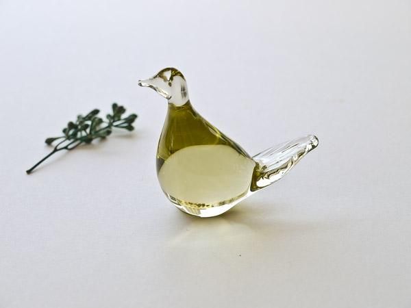 スウェーデンでみつけたガラスの鳥 クリア ライトブラウン - presse