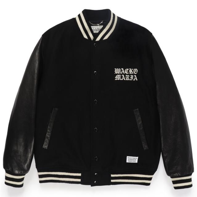 WACKOMARIA LEATHER VARSITY JACKET -B- (TYPE-1) - WACKOMARIA,M＆M