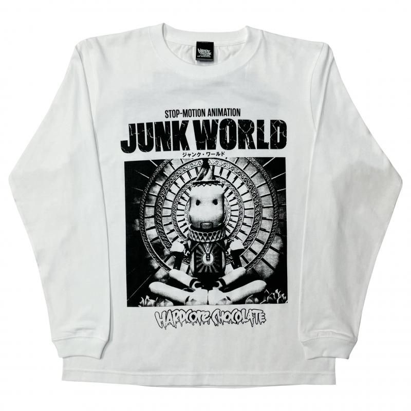 JUNK WORLD/118年後… ロングスリーブTシャツ（ホワイト） - ホラーに