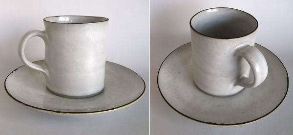 Lucie Rie / Coffee Cup&Saucer /White - organ-online.com