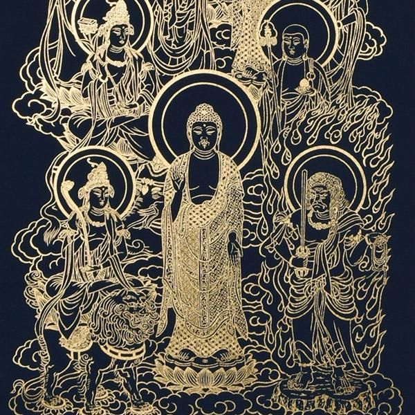 滝見観音 後藤越山筆 絹本肉筆 仏画 掛軸 送料込み250902 滝見観音