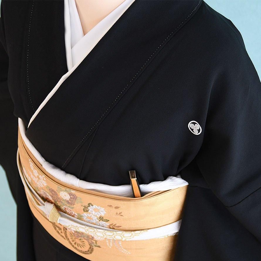 黒留袖レンタル（TS0011）黒/菊・熨斗 正絹 - 東京レンタルいしょう