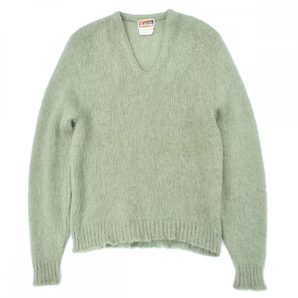 ヴィンテージ モヘア ニット Vネック【DA MIL】【1960's-】L.Green