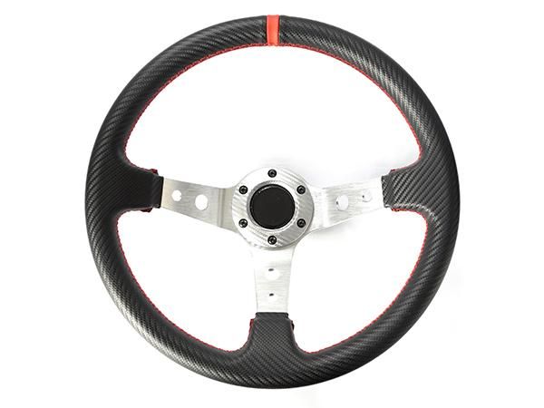 ディープコーン ステアリング ドリフトハンドル 35Φ シルバー【2335