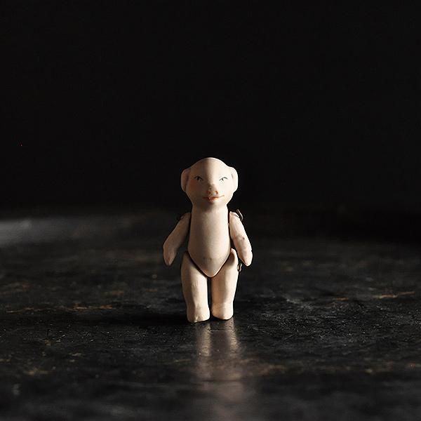 ビスクドール ブタ・2/アンティークドール 人形 博物アンティーク