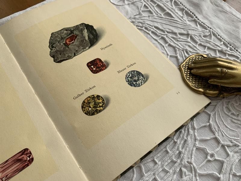 ドイツ アンティーク 鉱物図鑑