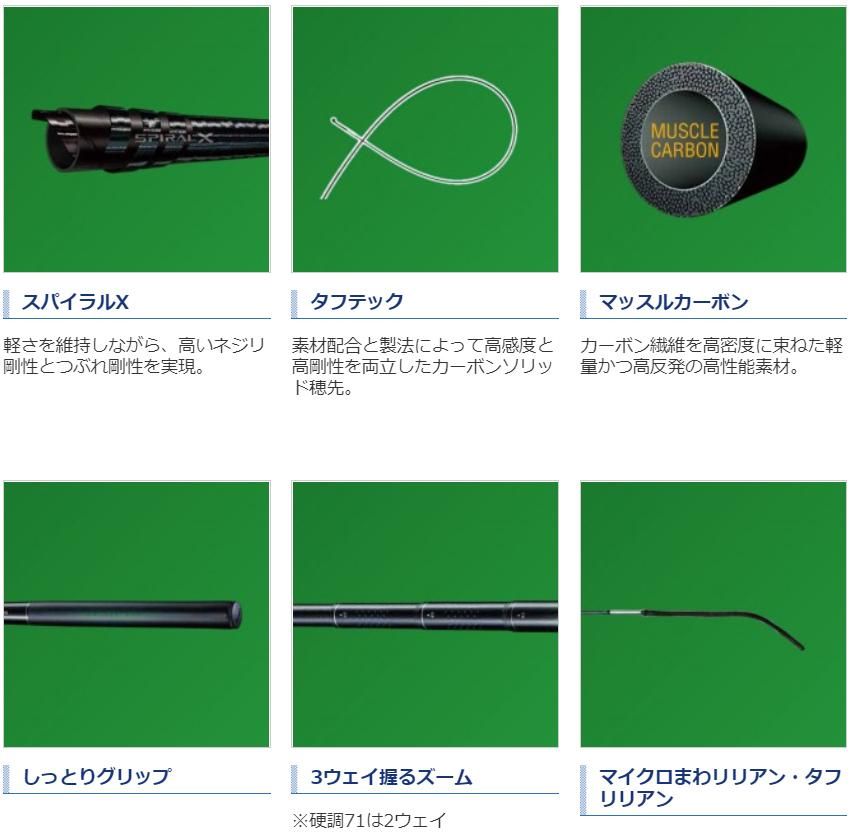 シマノ 天平(てんぴょう) ZA 硬調71｜鮎釣り、渓流釣り 鮎竿、渓流竿を