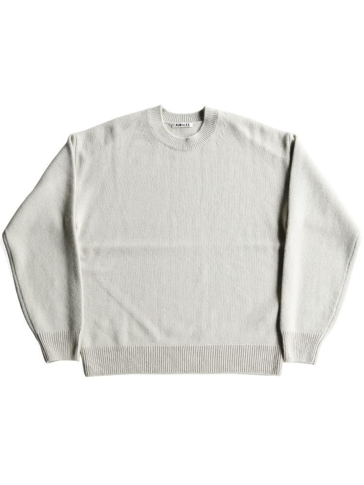 AURALEE women's / BABY CASHMERE KNIT P/O (TOP LIGHT KHAKI