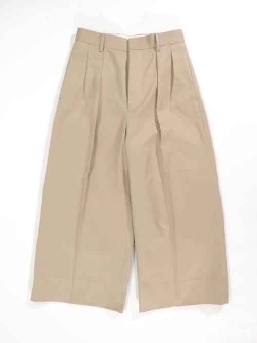 Scye BASICS サンホアキンコットンチノ クロップドワイドパンツ