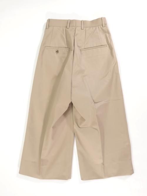 Scye BASICS サンホアキンコットンチノ クロップドワイドパンツ