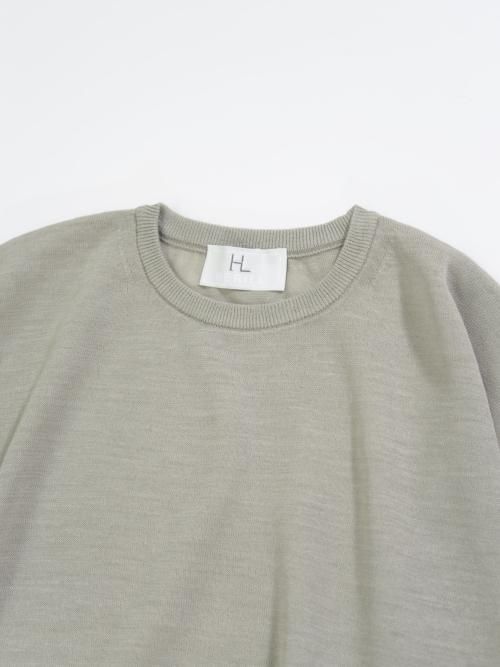 HERILL ラミーハイゲージ クルーネックニット(ベージュ)【ユニセックス