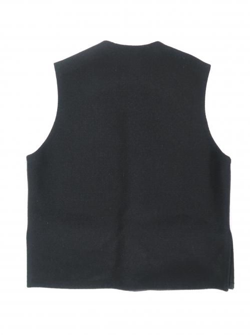 HERILL Cashmere linen mat Chimayo vest(Black)【ユニセックス